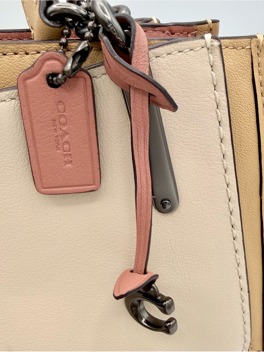 Coach Dreamer 21 Colorblock Leather Satchel Rivets 73766 - Picture 3 of 14